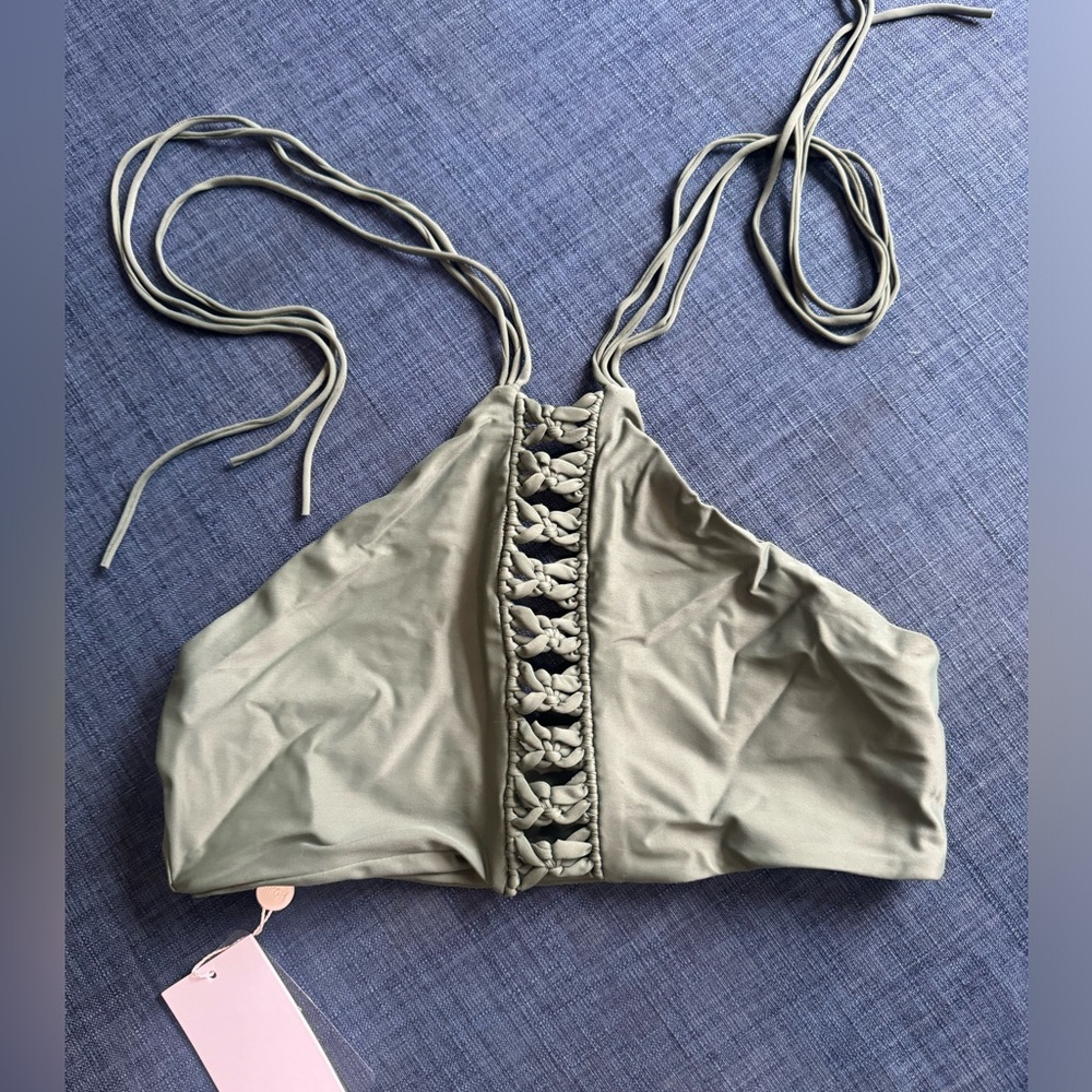 Women's Olive Green Halter Bralette